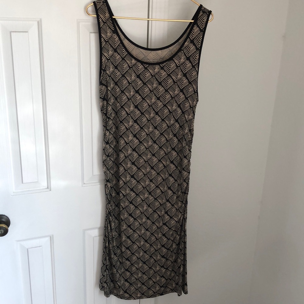 Neutral maternity tank dress